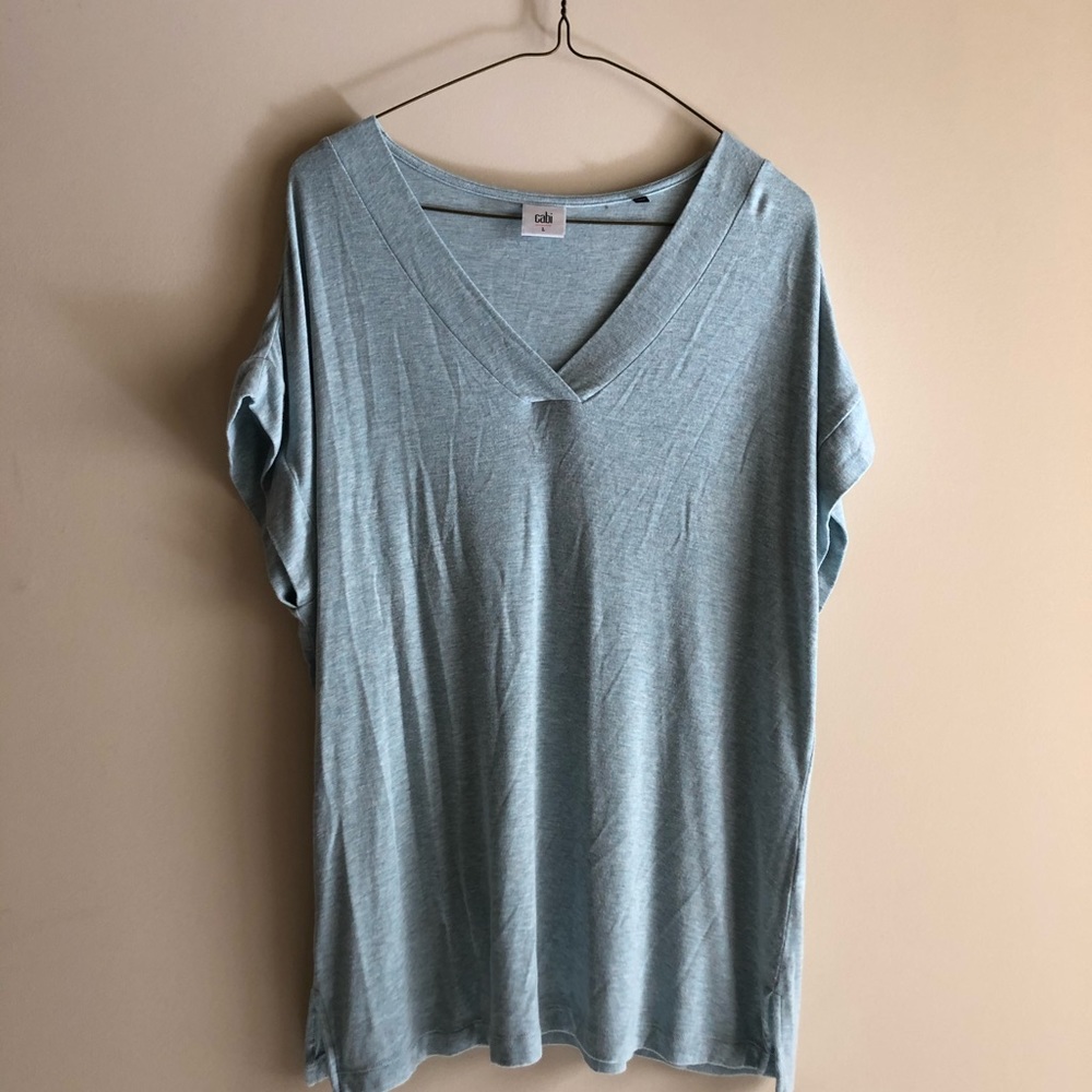 CAbi Light Blue Gray Tee